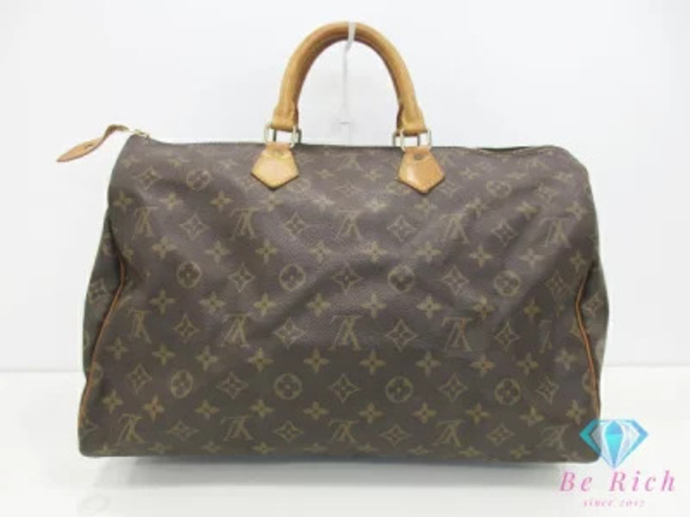 Louis Vuitton Speedy Monogram Brown Leather Boston Bag Travel
